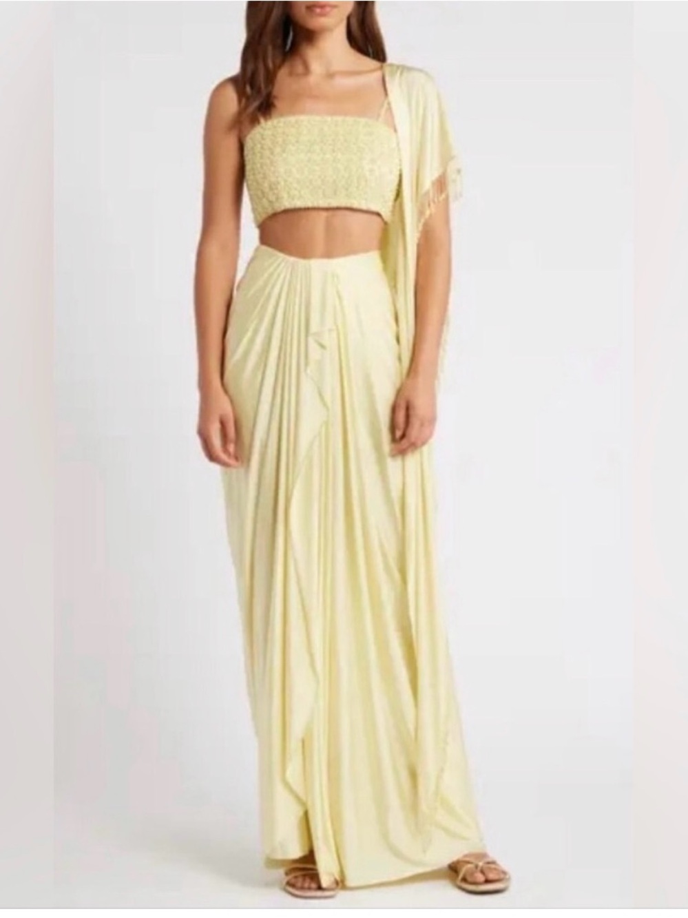 Sani Pearl Beaded Lehenga Choli with Dupatta